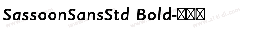 SassoonSansStd Bold字体转换
